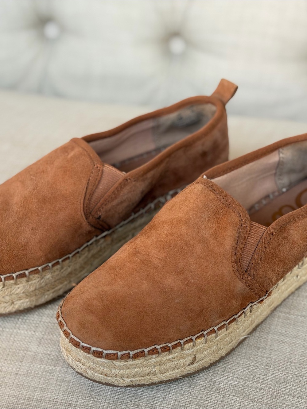 Sam Edelman Tan Platform Suede Espadriles - Picture 10 of 12